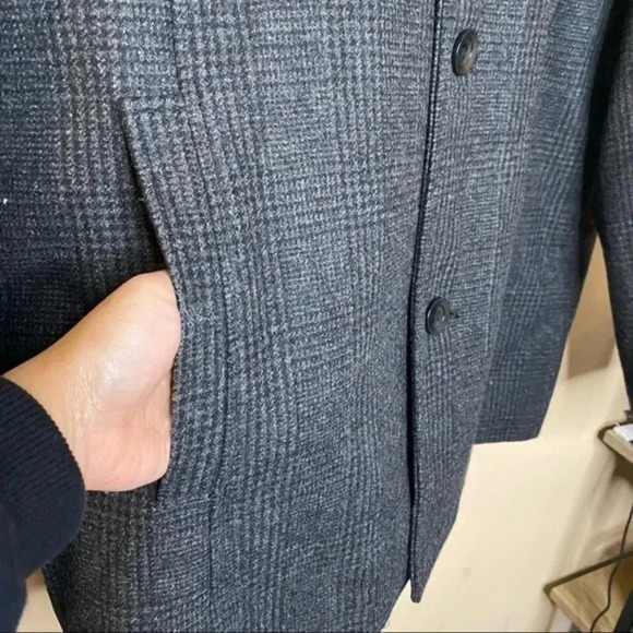 Black Rivet Glen Check Wool Blends Gray Winter Jacket Size XL - Picture 4 of 12
